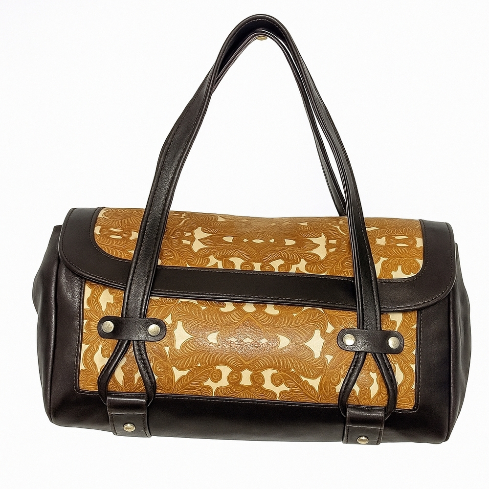 CASADEI Elegant Brown and Tan Women's Handbag